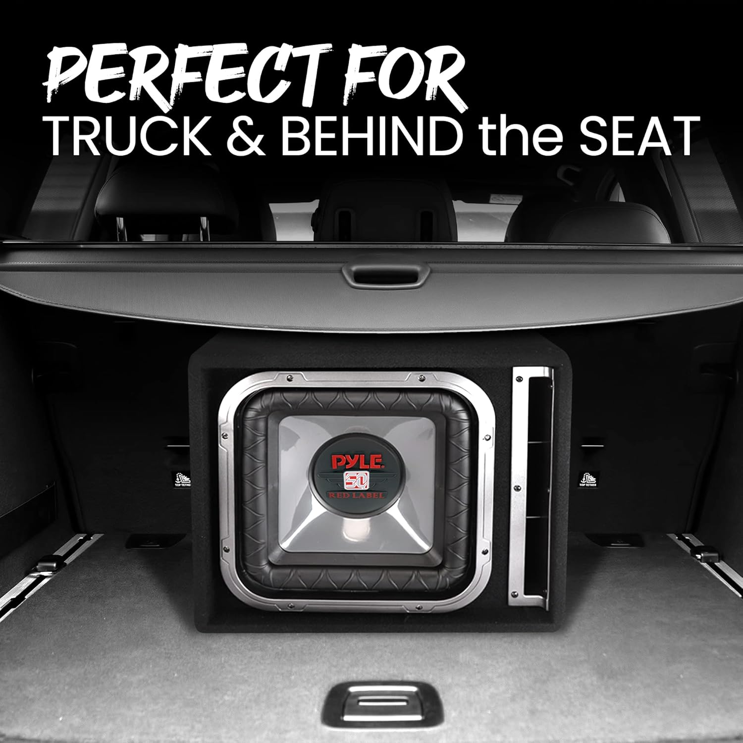 12" Single Series Vented Subwoofer Enclosure - Features powerful woofers with a non-pressed paper cone, a rear-vented design, and a Santoprene surround - PLSQ12BS