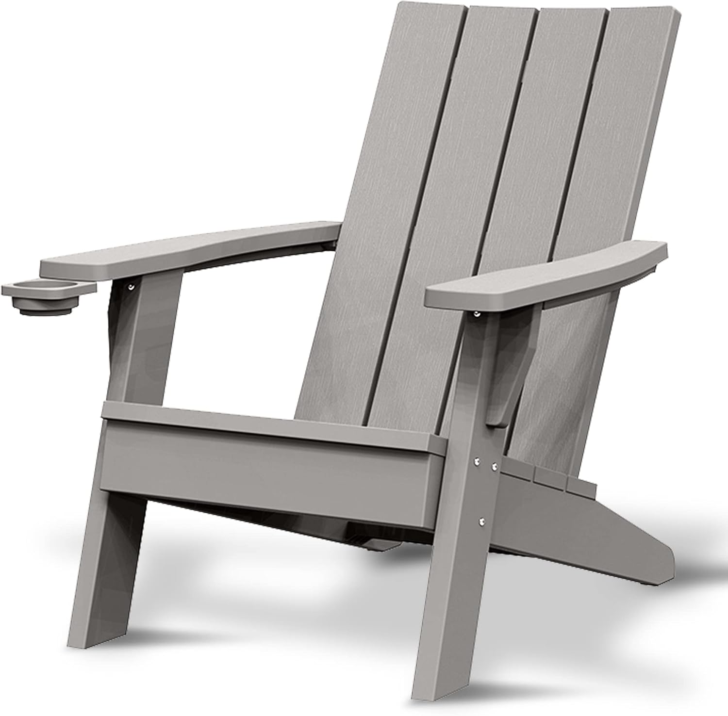 SereneLife Wooden Adirondack Chair, Outdoor Patio Lounge Chair for Fire Pit, Yard, Garden, Beach, and Backyard – Weather Resistant with a 300 lb. Weight Capacity