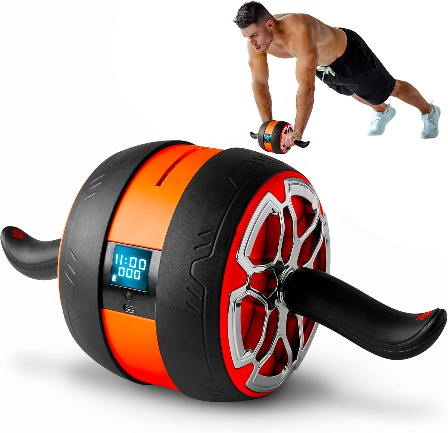 SQUATZ Ab Roller Wheel - Abs Workout Equipment for Abdominal and Core Strength Training with Workout Program, Ultra-Wide Wheel for Maximum Results, Home Gym Fitness Exercise Wheel for Men and Women