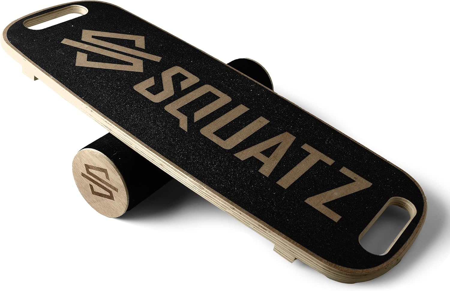 SQUATZ Wooden Balance Board, Standing Desk Anti-Fatigue Mat, Ergonomically Designed Exercise Equipment with Comfortable Non-Slip Surface, Wobble Board for Skateboarding, Hockey, Snowboarding, and Surf Training