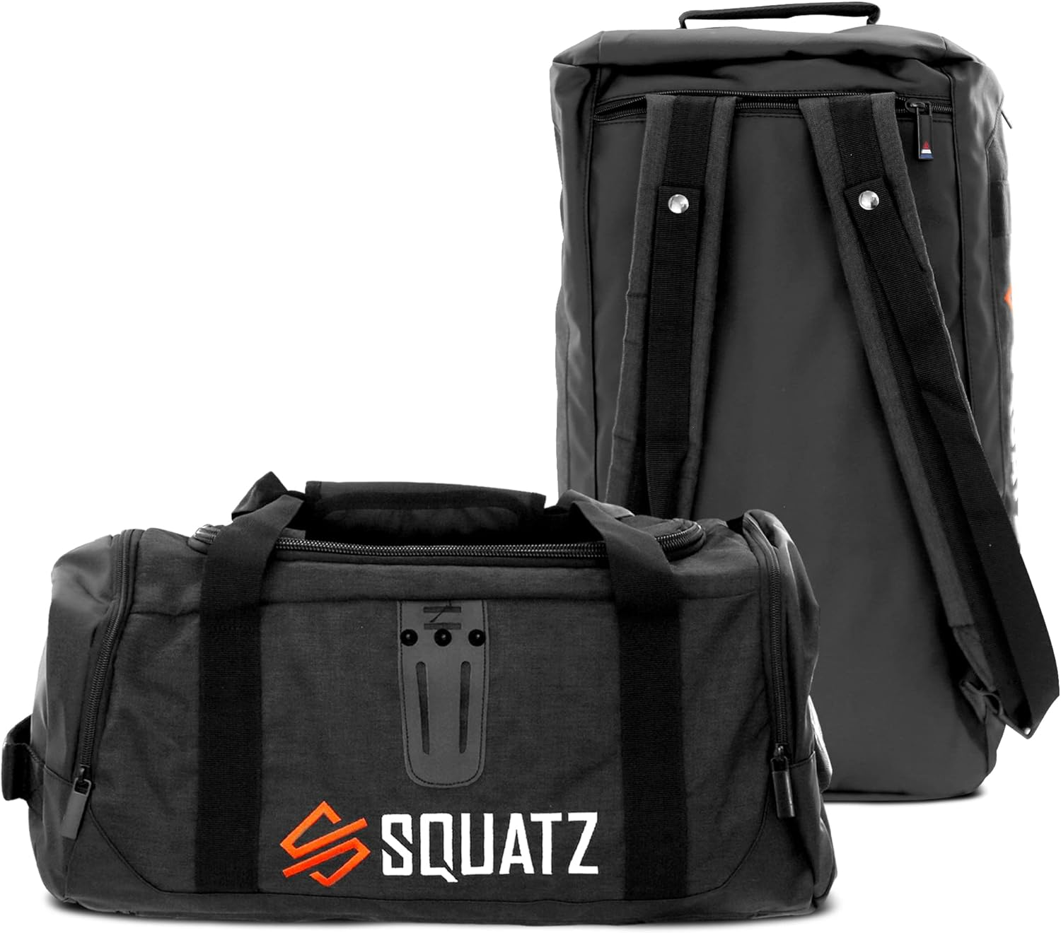 SQUATZ Travel Luggage Bag - Foldable Carry-On Backpack with Adjustable and Removable Shoulder Strap, Spacious Main Duffle Bag Compartment, and Multiple Pockets for Gym, Hiking, Outdoors, and Airplanes, One Size