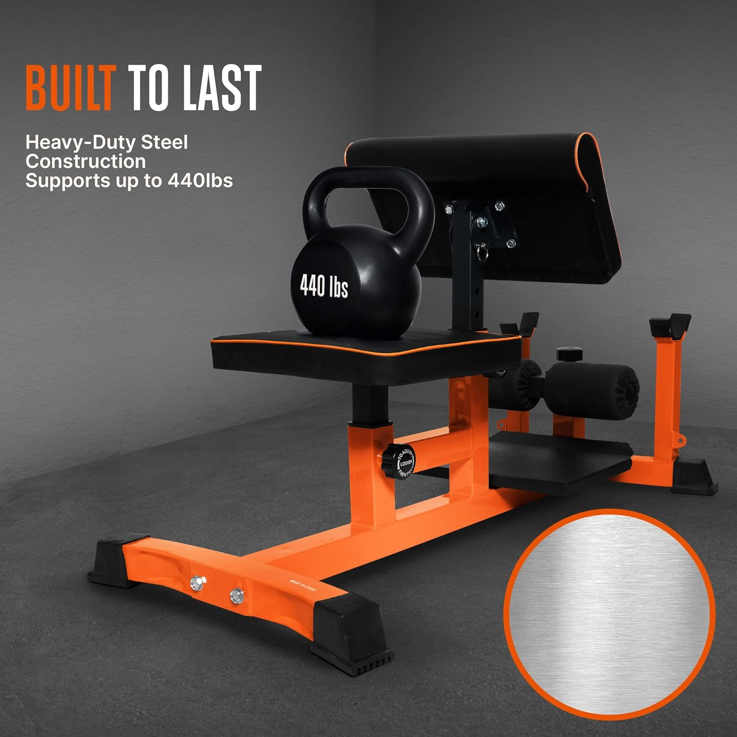 SQUATZ Sissy Squat Machine and Preacher Curl Crunch Rack - Foldable Squatting Bench for Home Gym Workout Station and Leg Exercise, Train Abs, Thighs, and Glutes with Multifunctional Fitness Equipment