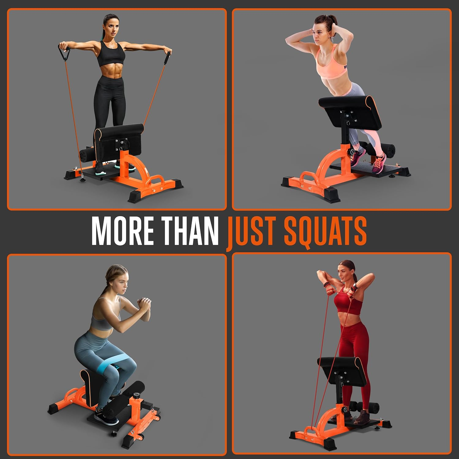 SQUATZ Sissy Squat Machine - Foldable Squatting Bench for Home Gym Workout Station and Leg Exercise, Designed to Train Abs, Thighs, and Glutes, Multifunctional Equipment for Fitness and Training