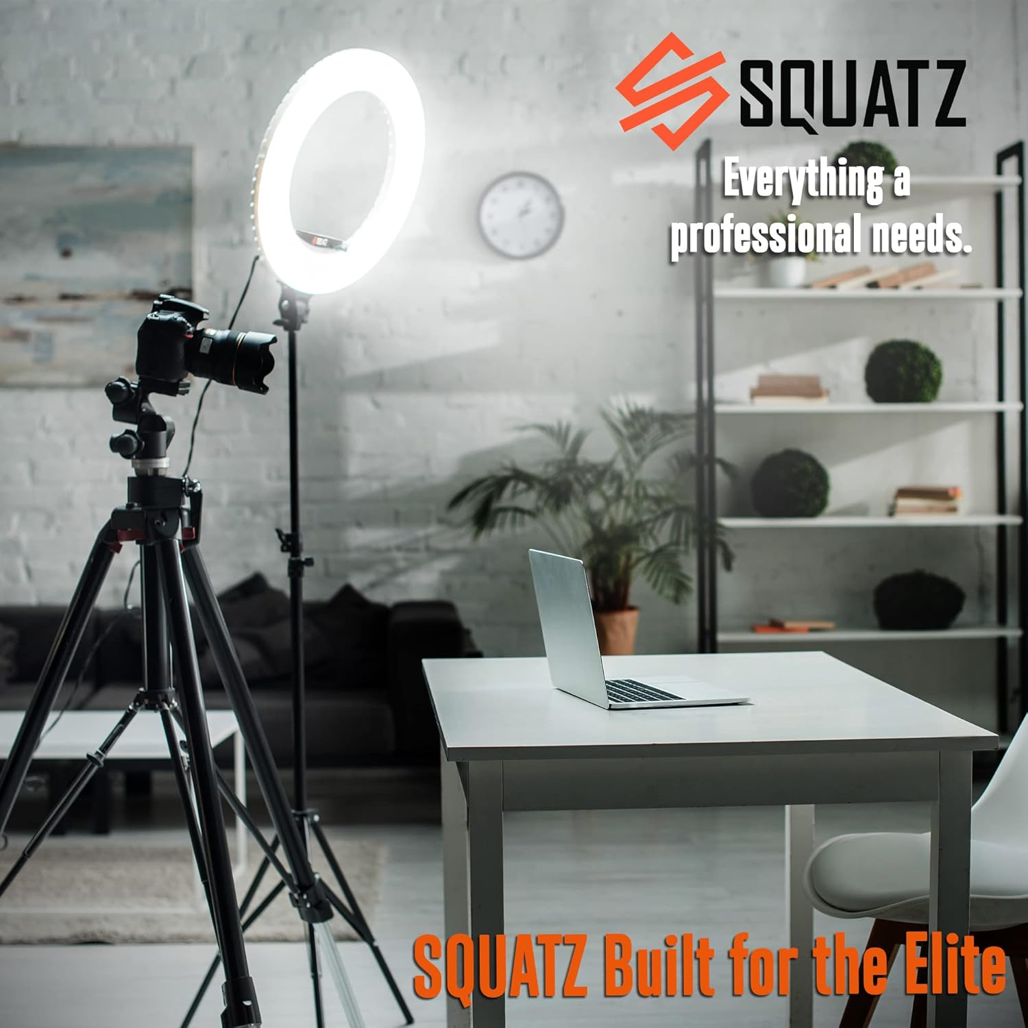 SQUATZ 11" LED 12W Selfie Ring Light R11 with Wired Control, Tripod Stand with 6 Sections, Phone Holder, and Adjustable Brightness Levels for Influencers, YouTube, TikTok, and Barbers