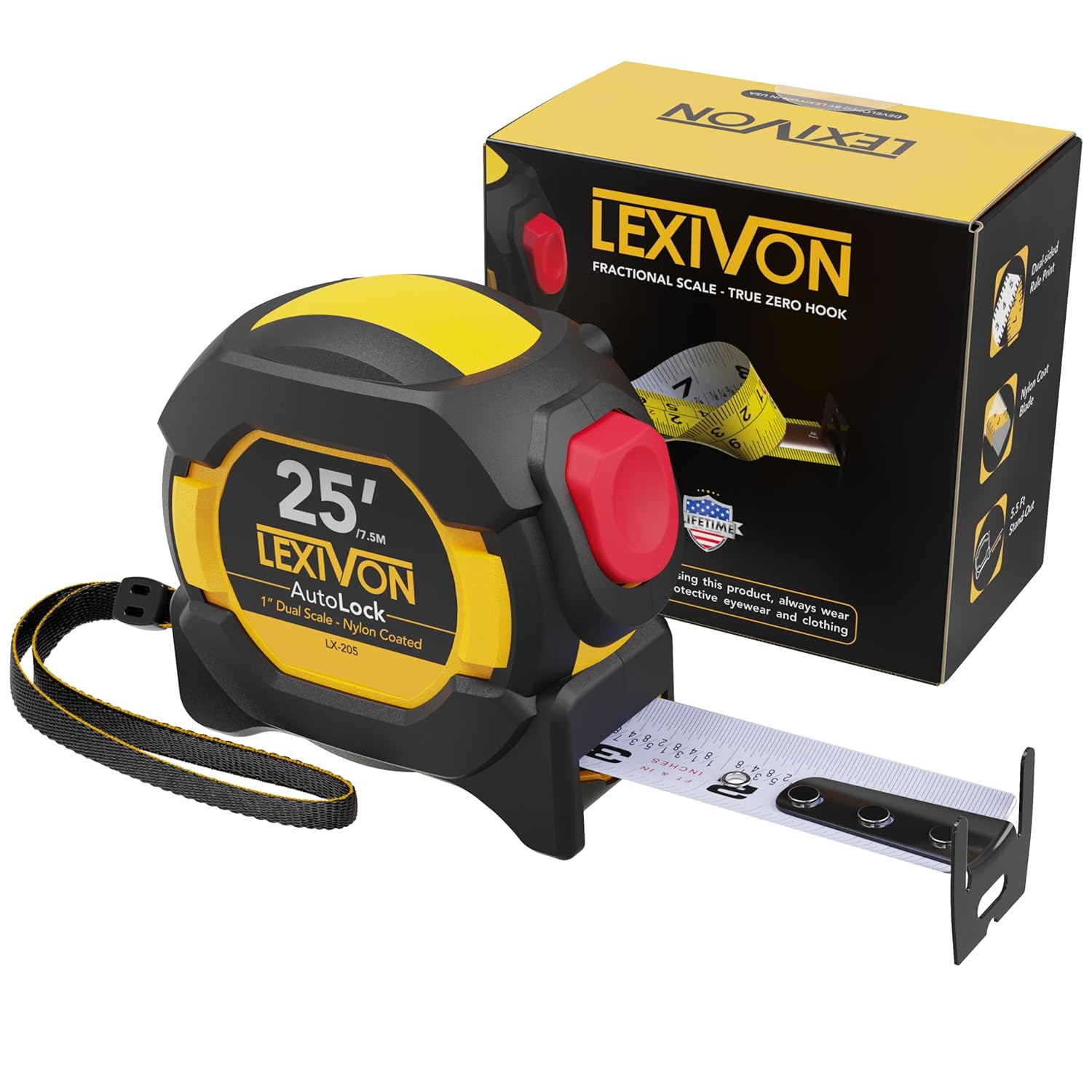 Lexivon Self Locking Measuring Tape, 7.5M (LX-205)