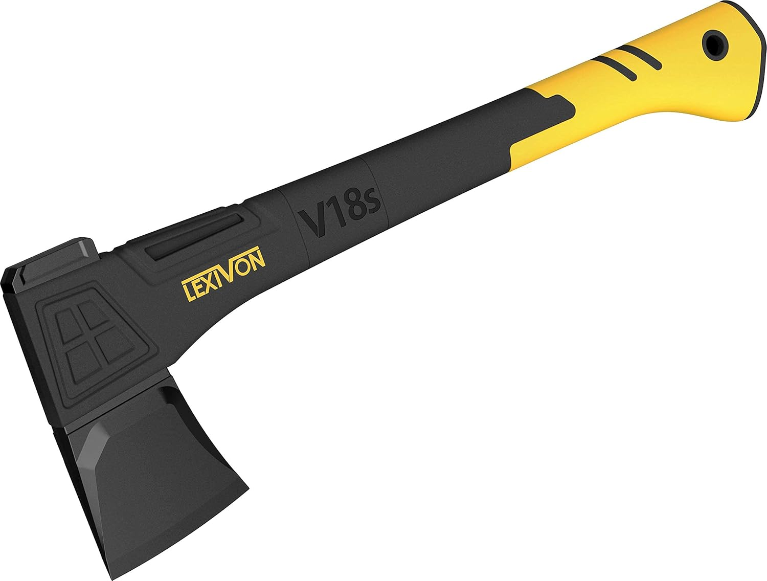 Lexivon 18" In Splitting Axe, Lightweight Fiberglass Handle, Ergonomic TPR Grip, Protective Carrying Sgeath (LX-V18s)