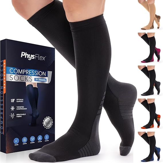 Knee Brace for Pain Relief – 2-Pack Compression Knee Sleeves for Men and Women – Support for Weightlifting, Gym, Sports, Volleyball, Meniscus Tears, ACL, and Arthritis