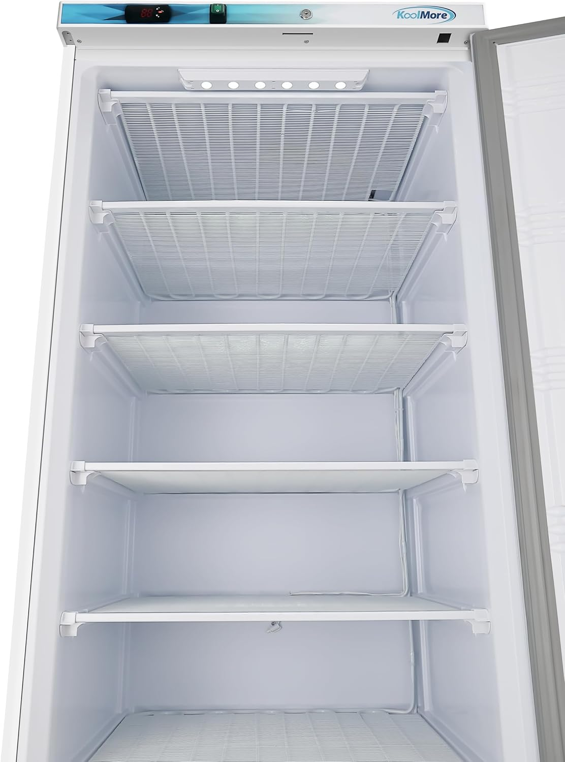 KoolMore KM-FMD20WH 21 Cu. ft. Commercial Reach-in Freezer in White Manual Defrost, Solid Door