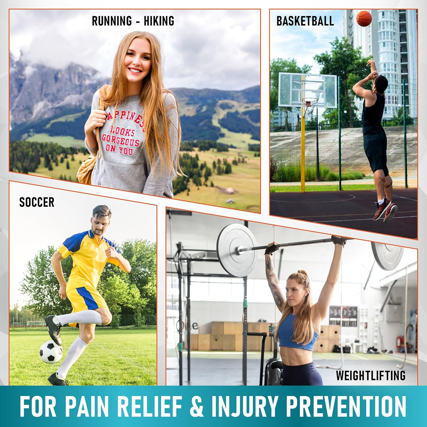 2-Pack Patella Knee Brace – Adjustable Support for Pain Relief, Running, Hiking, Basketball, Jumper’s Knee & Tendonitis