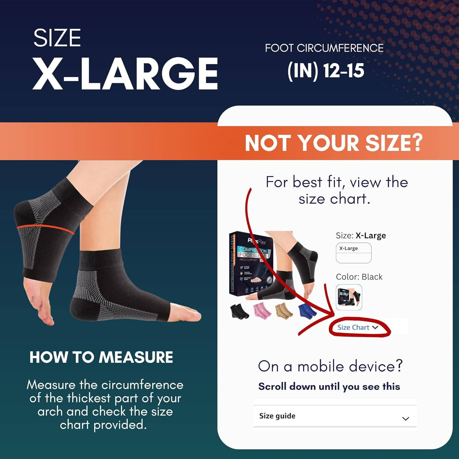 Compression Socks (1 Pair) – Ankle Sleeve for Plantar Fasciitis, Achilles Tendonitis, Heel Spurs, Swelling & Foot Fatigue – Arch Support for Daily Use