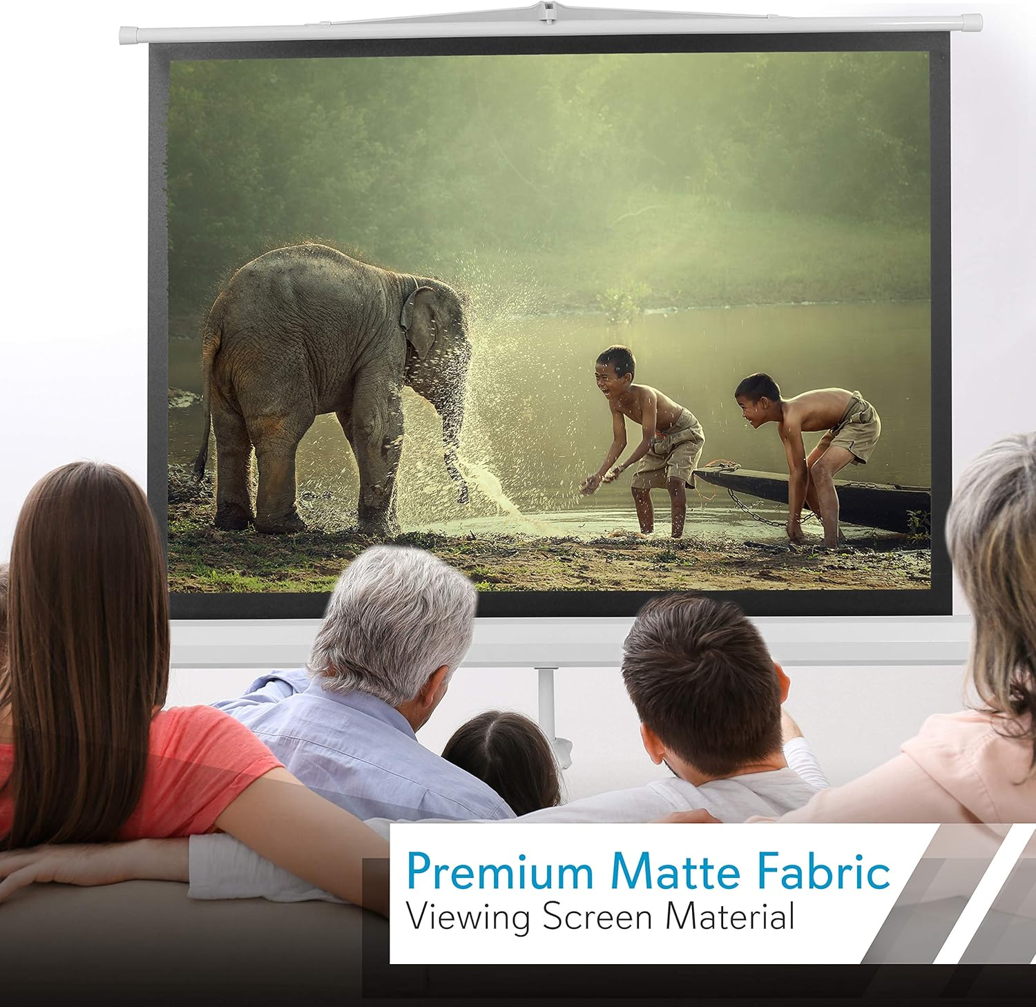 Pyle 50" Portable Projector Screen with Tripod – Lightweight, Durable, Easy Setup, 4:3 Aspect Ratio, White Matte Surface for Indoor/Outdoor Use