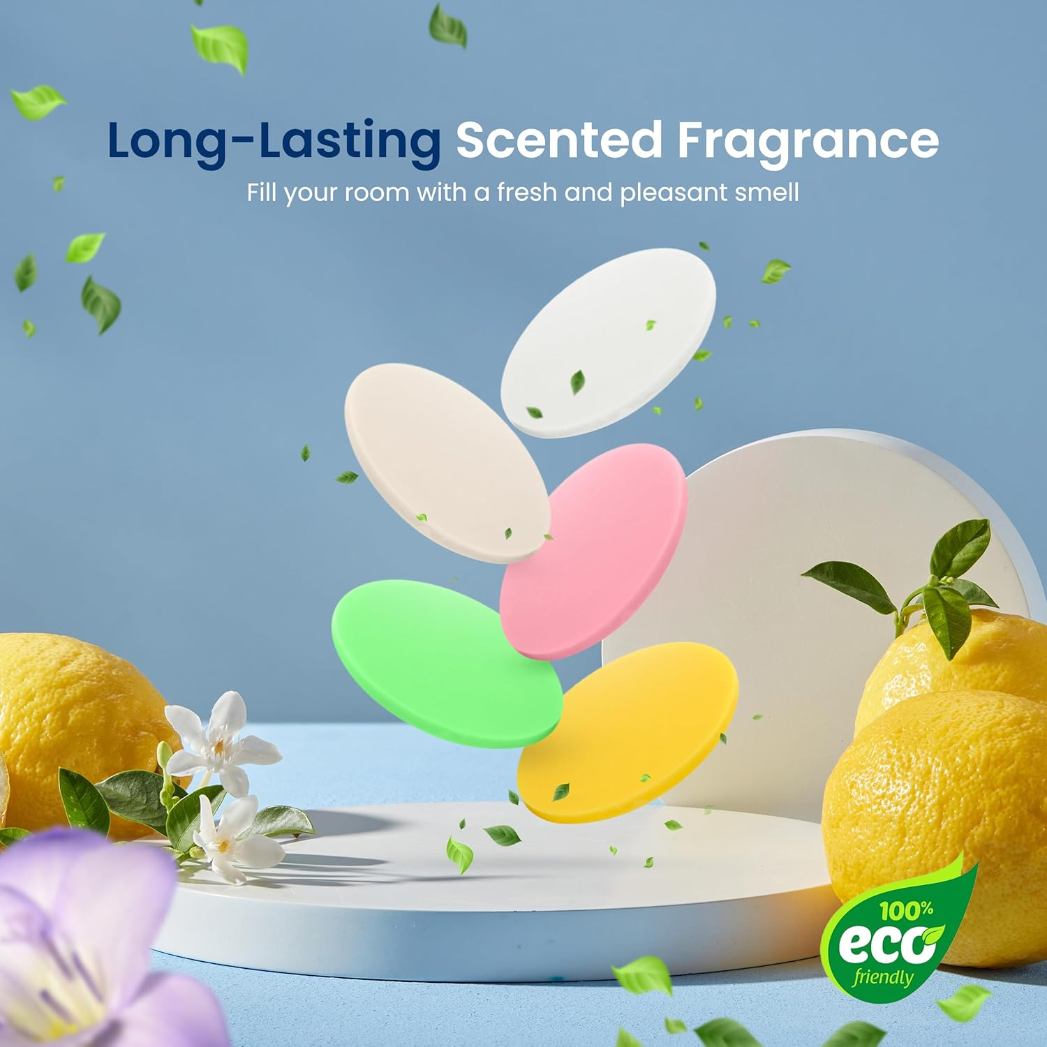 SereneLife Fragrance Discs – 15 Pleasant Scents Compatible with Towel Warmer Buckets, Convenient Size Fits Most Air Freshener Holders, Long-Lasting Freshness for 30 to 60 Days