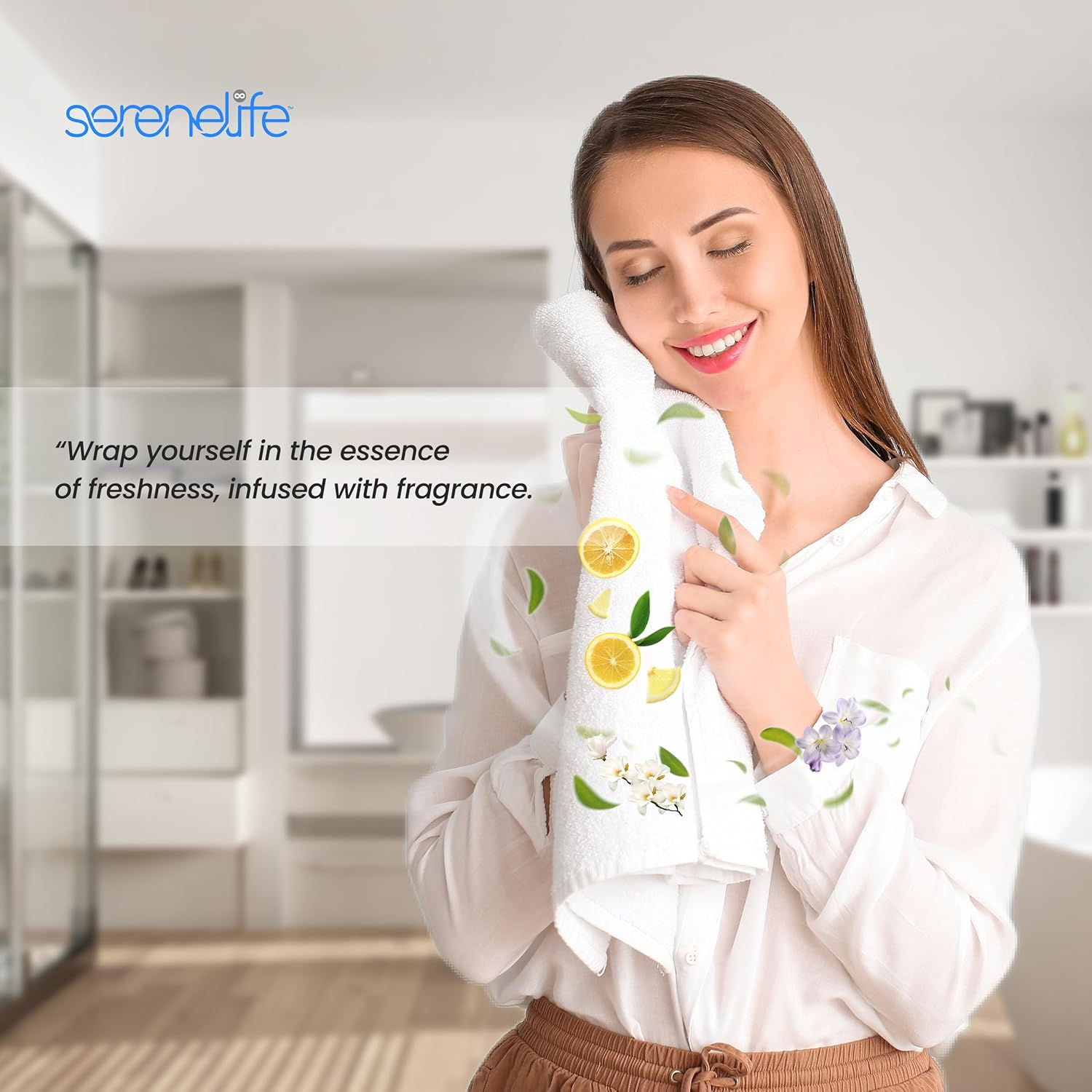 SereneLife Fragrance Discs – 15 Pleasant Scents Compatible with Towel Warmer Buckets, Convenient Size Fits Most Air Freshener Holders, Long-Lasting Freshness for 30 to 60 Days