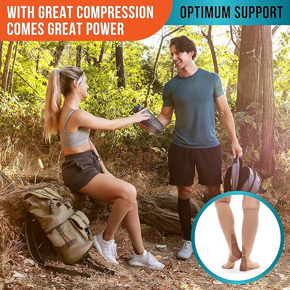 Knee Brace for Pain Relief – 2-Pack Compression Knee Sleeves for Men and Women – Support for Weightlifting, Gym, Sports, Volleyball, Meniscus Tears, ACL, and Arthritis