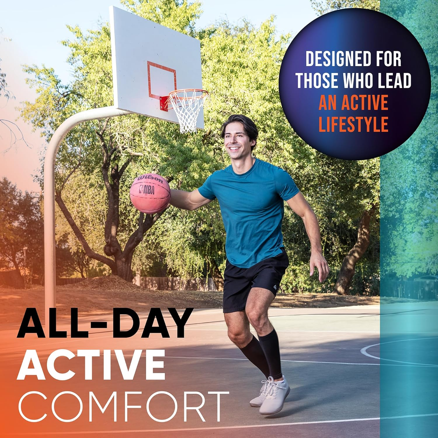 Calf Compression Sleeves for Men and Women – 1 Pair Footless Compression Socks for Varicose Veins, Nursing, Pregnancy, and Running – Leg Sleeves for Shin Splints, Pain Relief, and Swelling