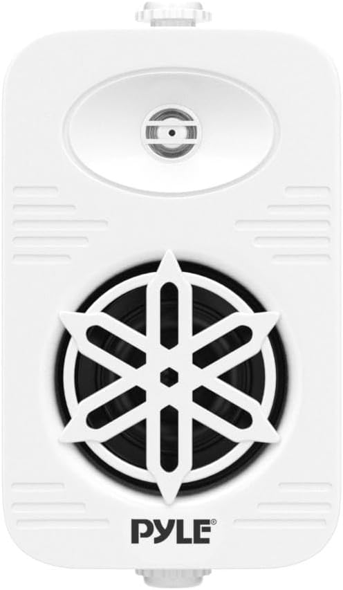 PyleUSA Indoor Outdoor Speakers Pair – 300W Dual Waterproof 4” 2-Way Full Range Speaker System with 1/2” High Compliance Polymer Tweeter for Home, Boat, Deck, Patio, or Poolside – White – PDWR45WT