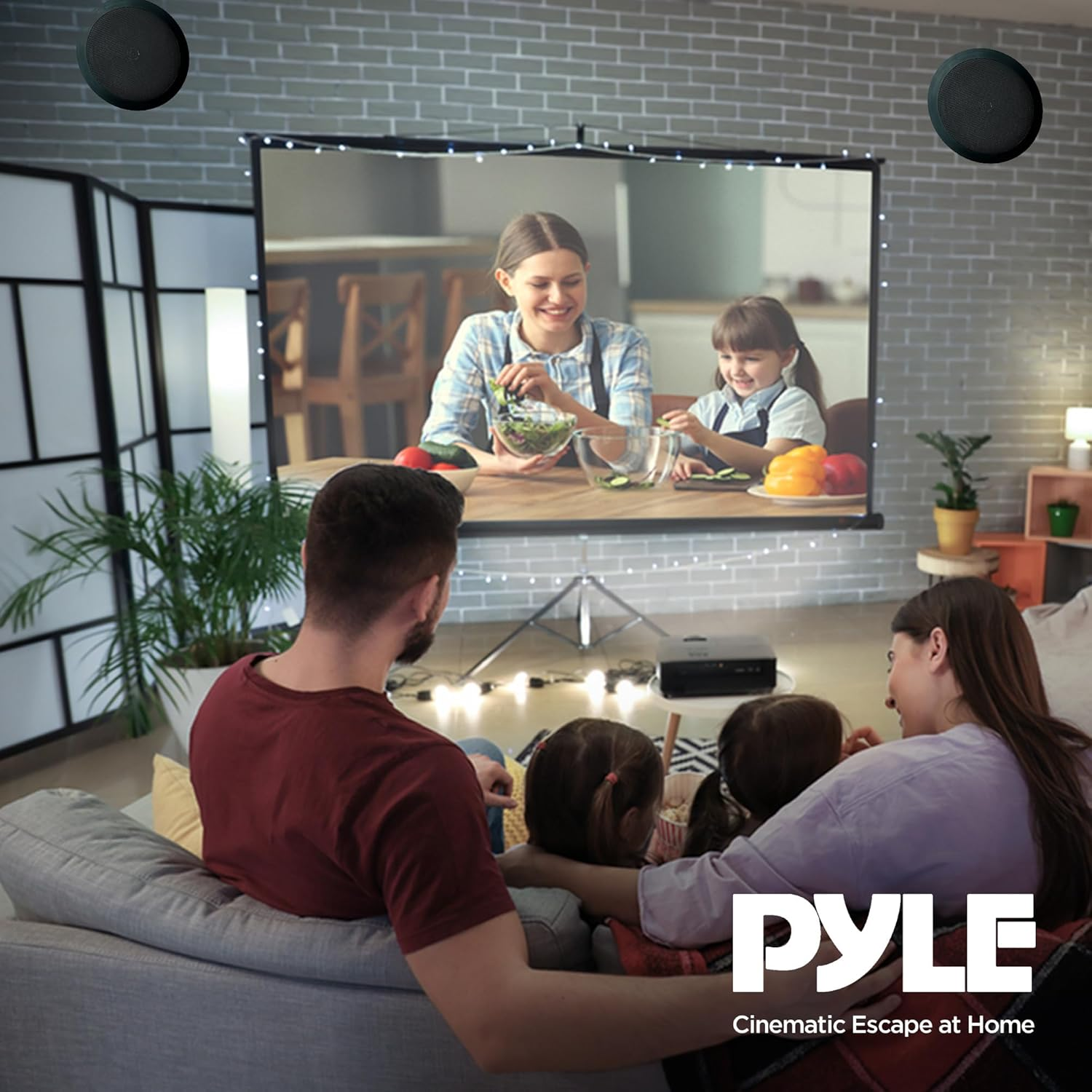 Pyle PDIC61RDBK In-Wall/In-Ceiling 6.5” Dual 2-Way Flush Mount Speaker System – Black Pair
