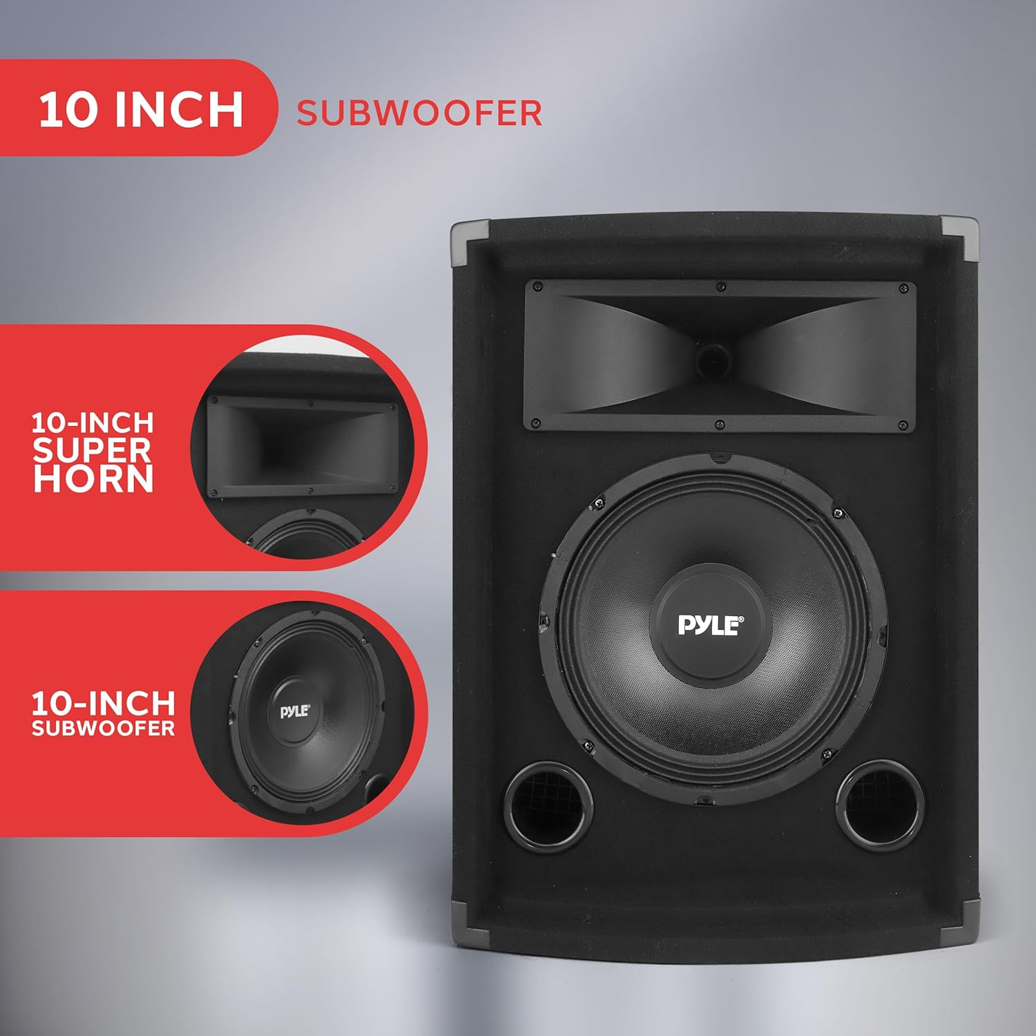 PYLE-PRO PADH1079 - 500 Watt 10'' Two-Way Speaker Cabinet