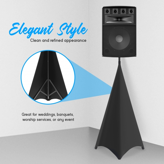 Pyle 2 Sided Light Tripod Speaker Stand Scrim, Universal Mountable - Black (PSCRIM2B)