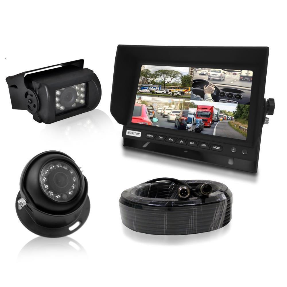 Pyle Multi Vehicle Camera/Monitor System, 7" Display, Waterproof, 4-Cam Video Support, (PLCMTRDVR48)