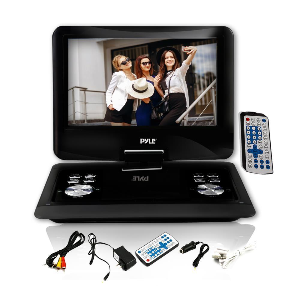 PyleHome 14'' Portable CD/DVD Player, Hi-Re Widescreen Display with Rechargeable Battery (PDH14)