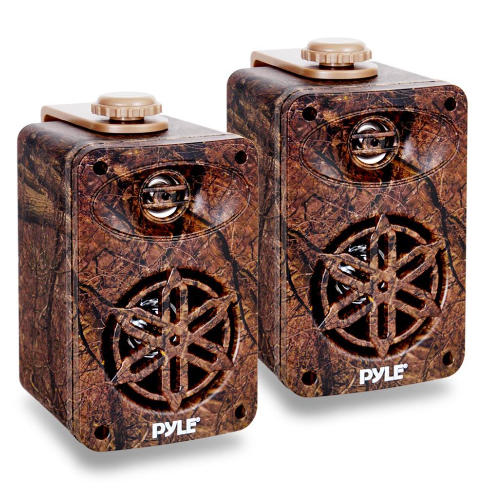 Pyle Pair of 3.5" Wall Home Speakers, 3-Way System - Camo (PLMR24DK)
