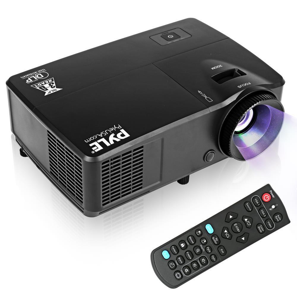 Pyle HD DLP Projector, 3D Video Support, Up to 300'' Display Screen, (PRJLEDLP205)