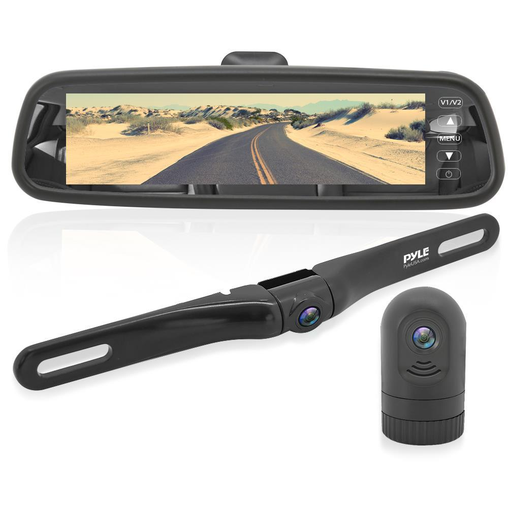 Pyle HD Driving Video Recording System, 7.4'' Rearview Mirror Monitor, (PLCMDVR77)