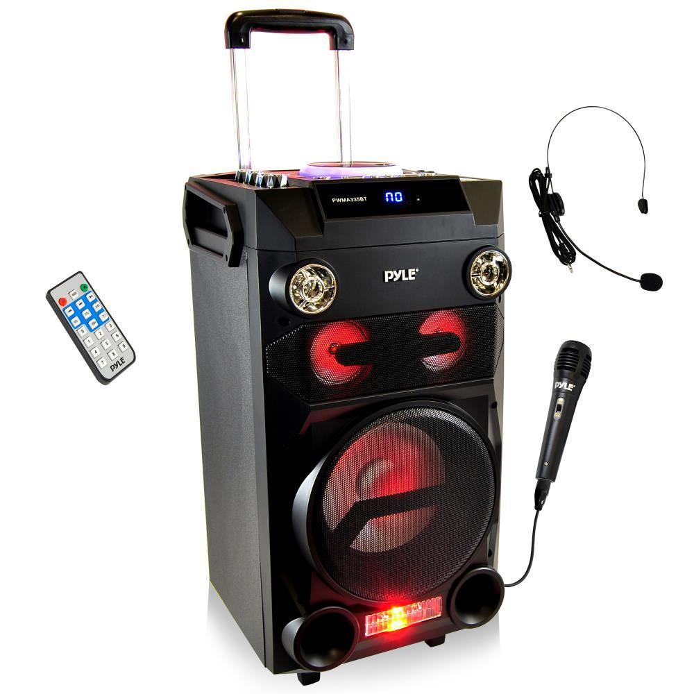 Pyle Portable Bluetooth Karaoke Speaker System - PA Loudspeaker (PWMA335BT)