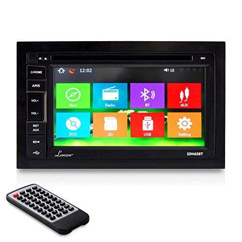 Lanzar SDN65BT 6.5-Inch Video Headunit Receiver Bluetooth Wireless Streaming CD/DVD Player Touch Screen Double DIN