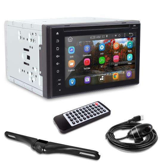 Pyle Android Car Receiver, 6'' HD Touchscreen, WIFI/Bluetooth, Rearview Camera, DVR Dash Cam, (PLDNAND623)