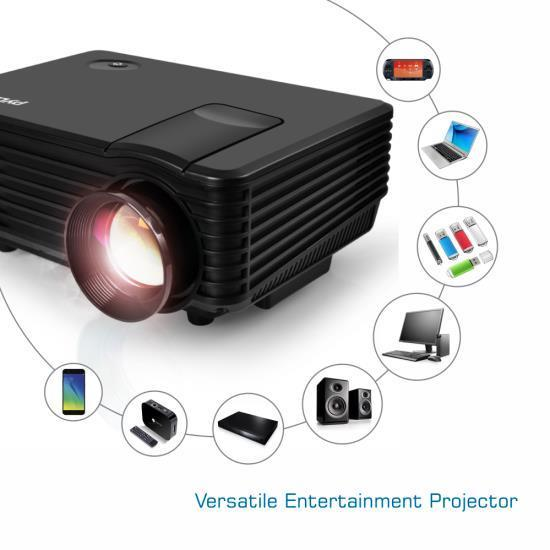 Pyle Compact Digital Multimedia Projector, HD 1080p Support, Up to 80'' inch Display, USB/HDMI (Mac & PC Compatible) (PRJG88)