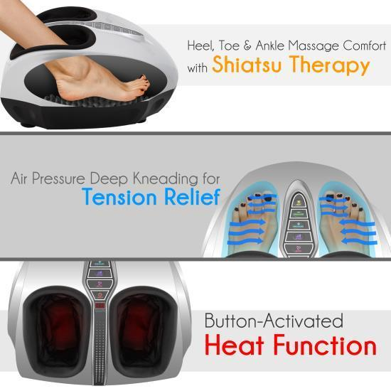 SereneLife Shiatsu Therapy Foot Massager, (SLFTMSG35)