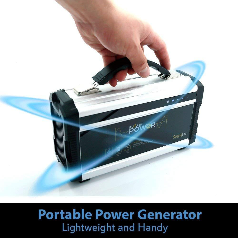 SereneLife Compact & Portable Power Generator, Rechargeable Battery, 60,000mAh (SLSPGN30)