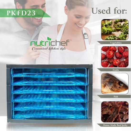 NutriChef Electric Countertop Food Dehydrator, Large Capacity Food Preserver (PKFD23)