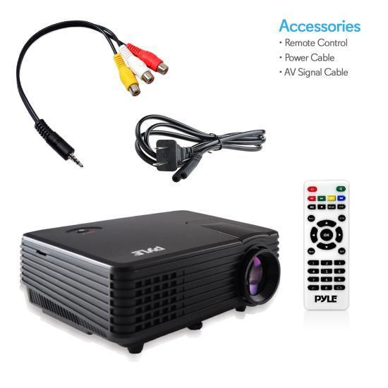 Pyle Compact Digital Multimedia Projector, HD 1080p Support, Up to 80'' inch Display, USB/HDMI (Mac & PC Compatible) (PRJG88)