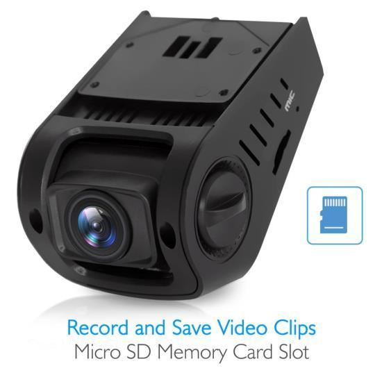Pyle DVR Dash Cam - Full HD 1080p Vehicle Dash Camera Video Recording System, Universal Dashboard / Windshield Mount (PLDVRCAM71)
