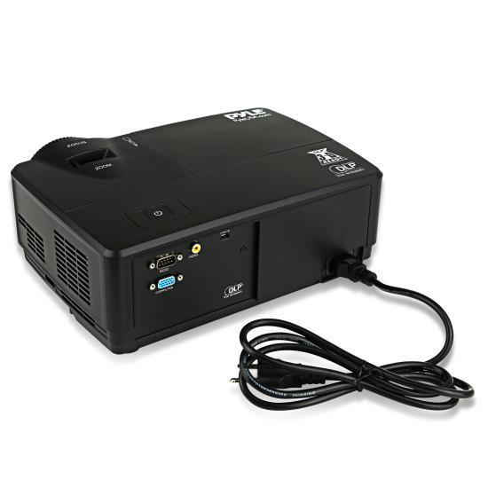 Pyle HD DLP Projector, 3D Video Support, Up to 300'' Display Screen, (PRJLEDLP205)