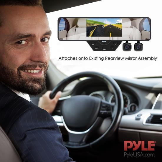Pyle Multi Dash Cam Video Recording System - Rearview Backup & Driving HD Camera Record Kit, 1080p Night Vision Cam (PLCMDVR54)