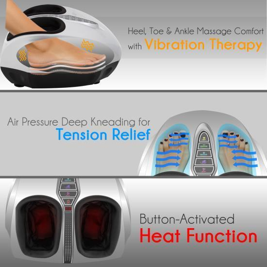 SereneLife Vibration Therapy Foot Massager, (SLFTMSG45)