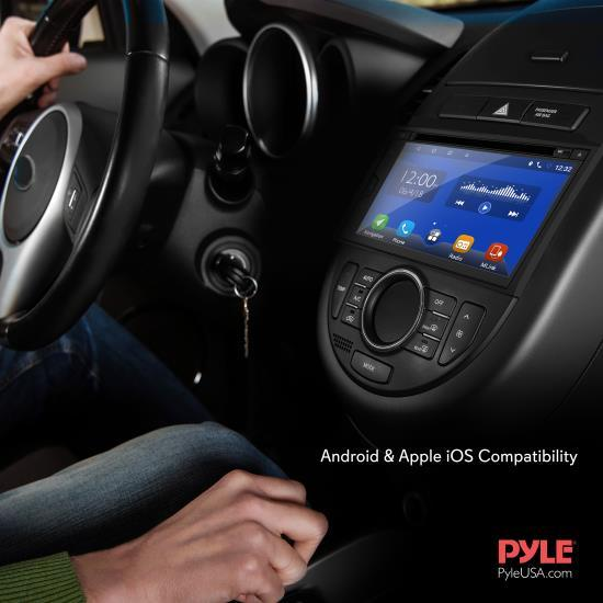 Pyle Car Stereo Receiver System, Bluetooth/WIFI, 4K 6.8'' Touchscreen, AM/FM Radio, (PLDAND697)