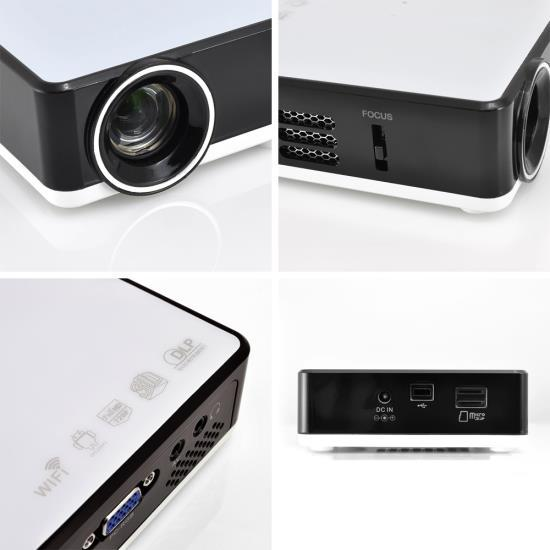 Pyle Compact Home Theater HD LED Projector, WIFI, 3D/Blu-Ray Ability, (PRJAND805)