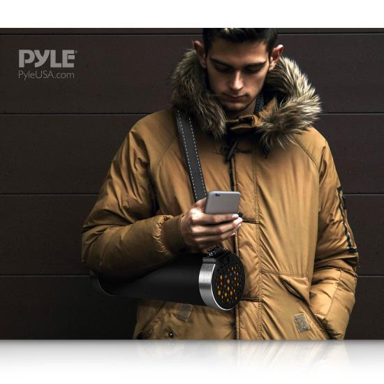 Pyle Bluetooth Portable Boombox Speaker, Rechargeable Battery, FM Radio - Black (PBMSPG19)