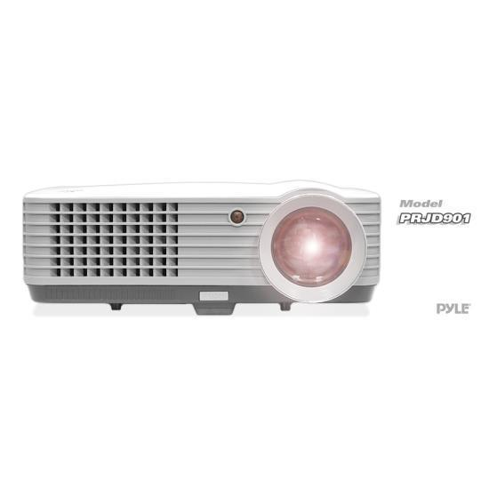 PyleHome Widescreen LED Projector with up to 140-Inch Viewing Screen, Built-In Speakers, USB Flash Reader & Supports 1080p (PRJD901)