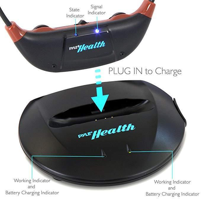 Pyle Bluetooth Hearing Amplifier Headset, Noise-Cancelling, Rechargeable Battery, 50' ft Wireless Range, (PHPHA76)
