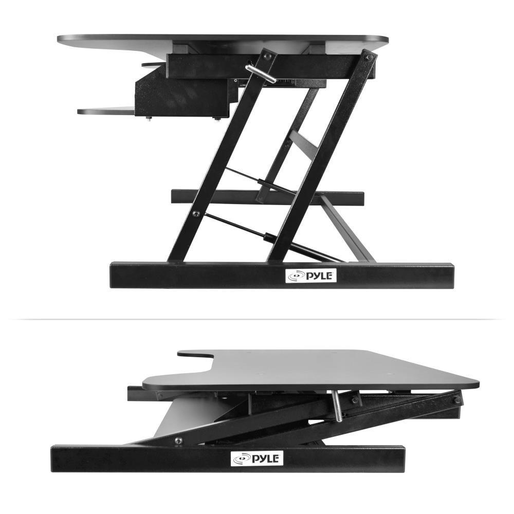 Pyle Portable Computer Workstation Desk, Adjustable Height, Keyboard Pull Out (PDRIS06)