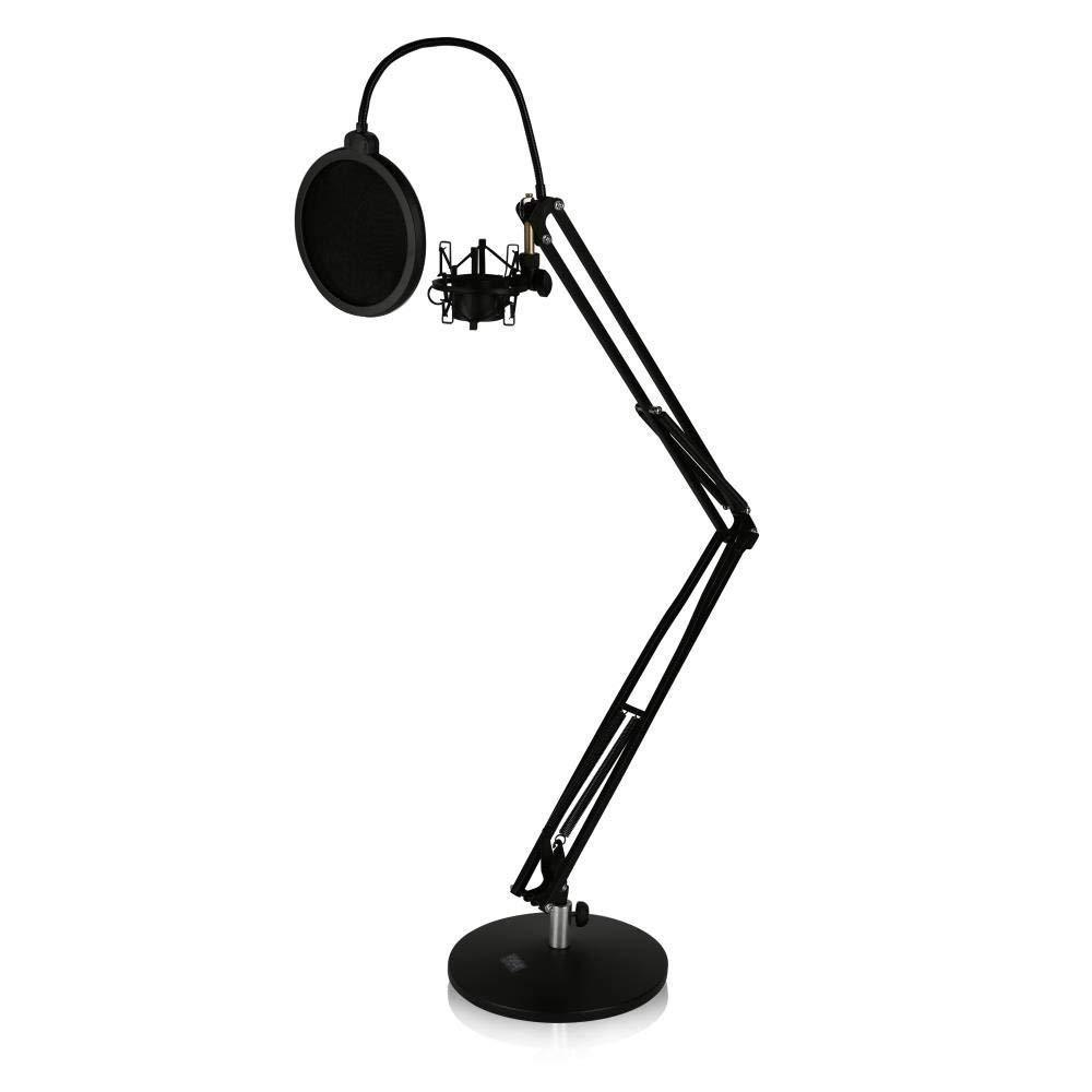 Pyle Microphone Suspension Boom Stand, Built-In Pop Filter, (PMKSH24)