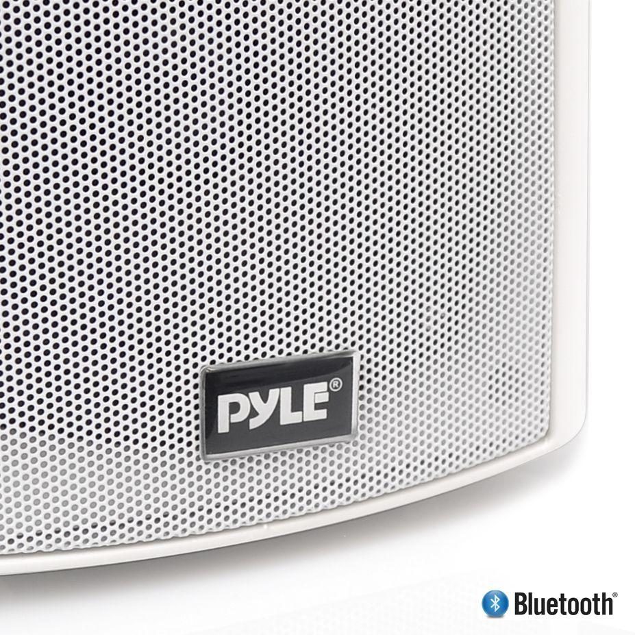 Pyle Pair of 5.25'' Home Bluetooth Speaker System, IP44 Waterproof - White (PDWR51BTWT)