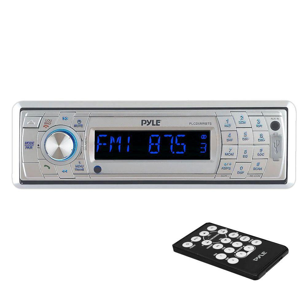 Pyle Bluetooth Vehicle Stereo Receiver, AM/FM Radio - Silver (PLCD5MRBTS)