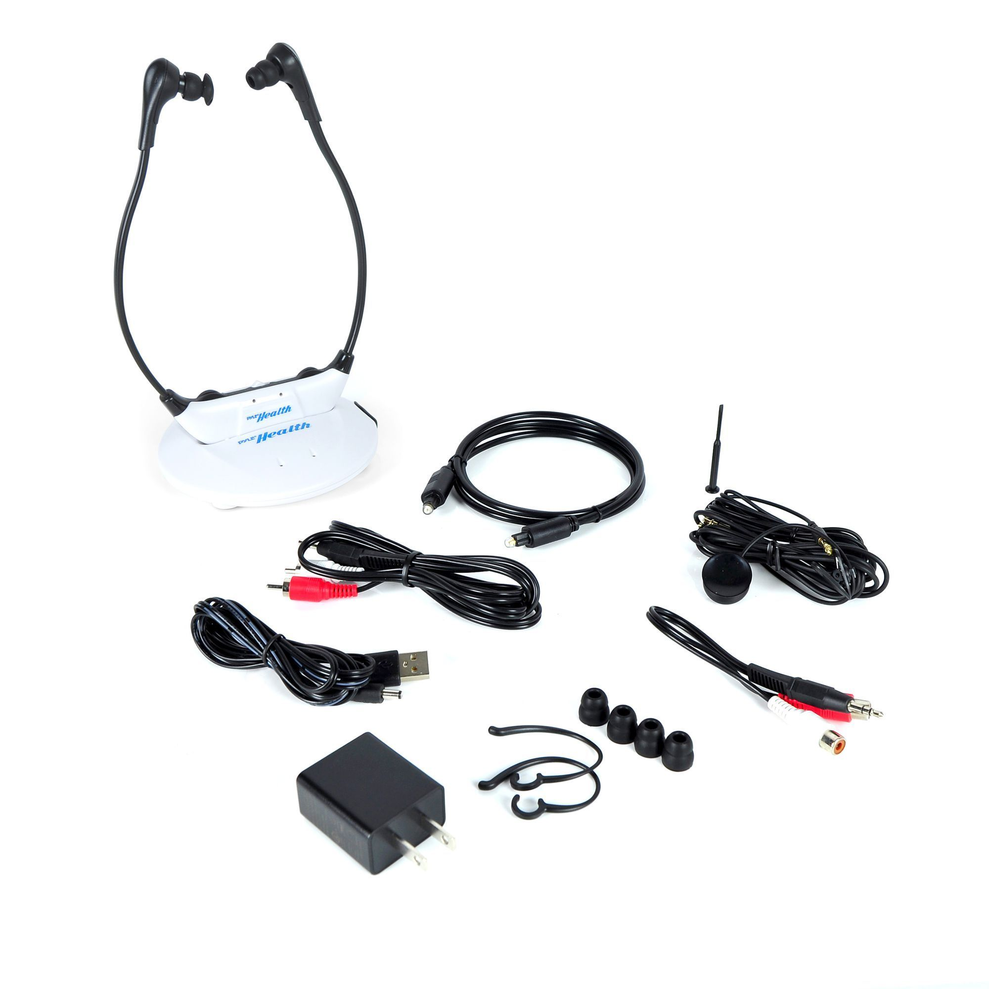 Pyle Bluetooth Hearing Amplifier Headset, Noise-Cancelling, Rechargeable Battery, 50' ft Wireless Range, (PHPHA78)